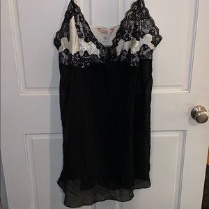 Sheer black and lace cacique nightie